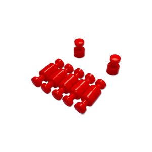 SMALL RED NEODYMIUM PIN MAGNETS| CARDS OF 10