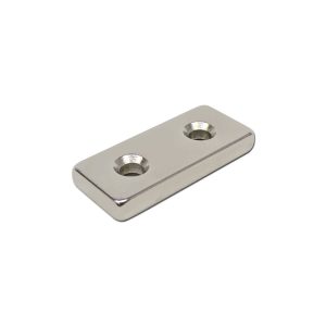 28MM X 12MM X 4MM COUNTERSUNK NEODYMIUM BLOCK