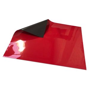 620MM X 500MM MAGNETIC SHEET – RED WITH WRITE ON/WIPE OFF LAMINATE