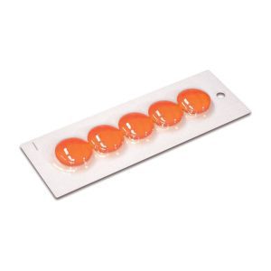 Large Orange Magnetic Buttons | Sold in cards of 5