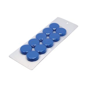 Large Blue Magnetic Discs | Sold in cards of 10