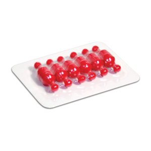 Red Neodymium Pin Magnets | Cards of 12