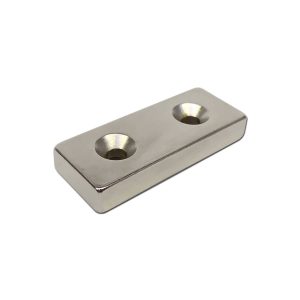50mm x 20mm x 8mm Countersunk Neodymium Block