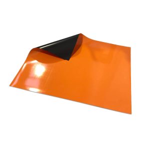 Pre Cut Magnetic Sheeting - Orange with Write on/Wipe off Laminate